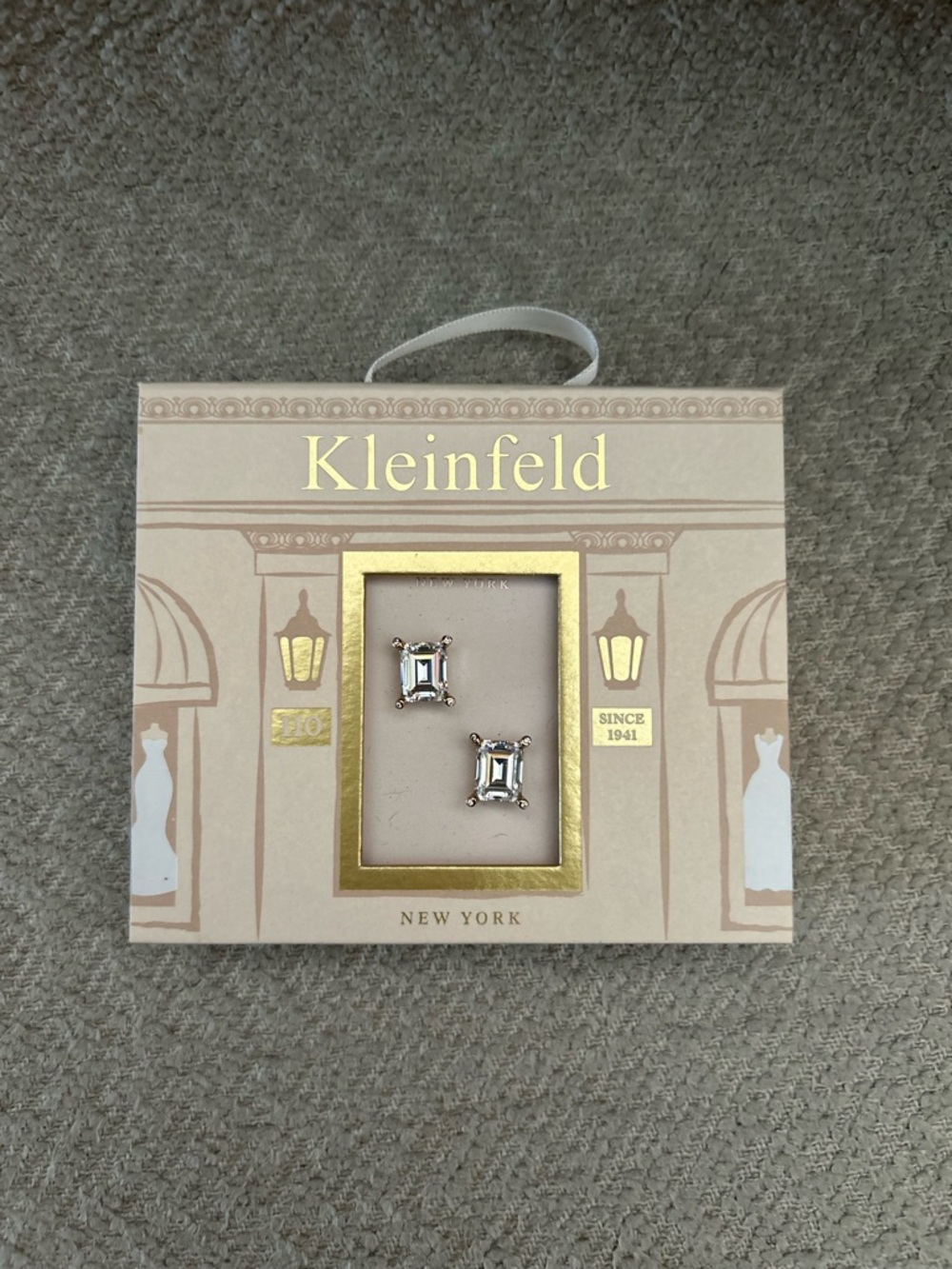 Kleinfeld Bridal Gold and Crystal Stud Earrings